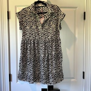 New animal print dress with pockets